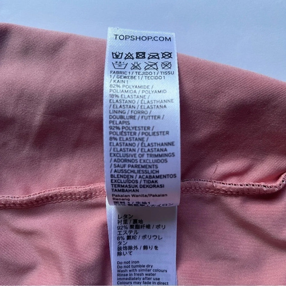 Topshop Swimsuit One Piece  Bathing Suit Floral Pink Ruffle Frill Romantic Sz 8 - Picture 7 of 16